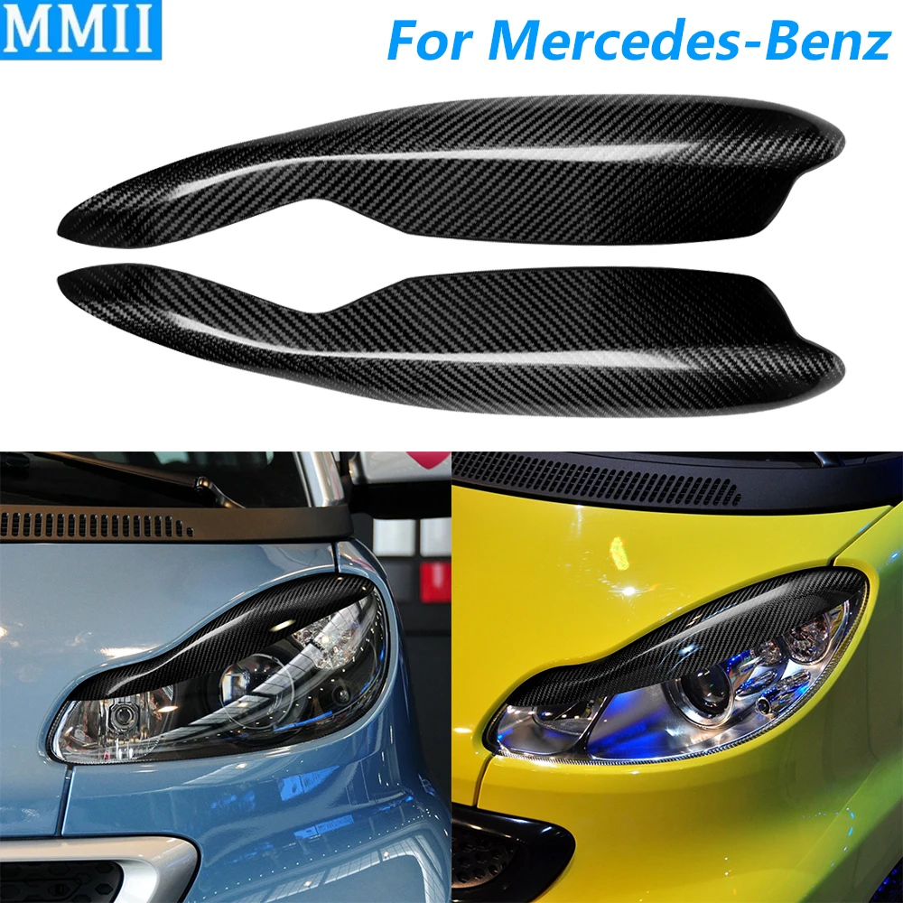 For Mercedes-Benz Smart 451 2007-2014 Real Dry Carbon Fiber Front Headlight Eyelid Eyebrow Cover Trim Car Accessories Decoration
For Mercedes-Benz Smart 451 2007-2014 Real Dry Carbon Fiber Front Headlight Eyelid Eyebrow Cover Trim Car Accessories Decoration
