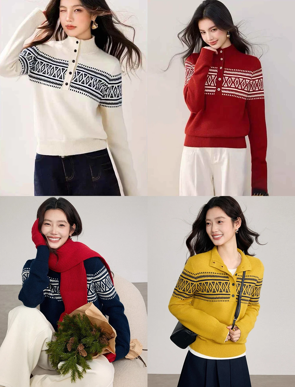 Women's Vintage Style Fair Isle Flower Knitted Pullover Soft Sweater Jacket Y2K Trendy Top for Casual Occasions
Women's Vintage Style Fair Isle Flower Knitted Pullover Soft Sweater Jacket Y2K Trendy Top for Casual Occasions