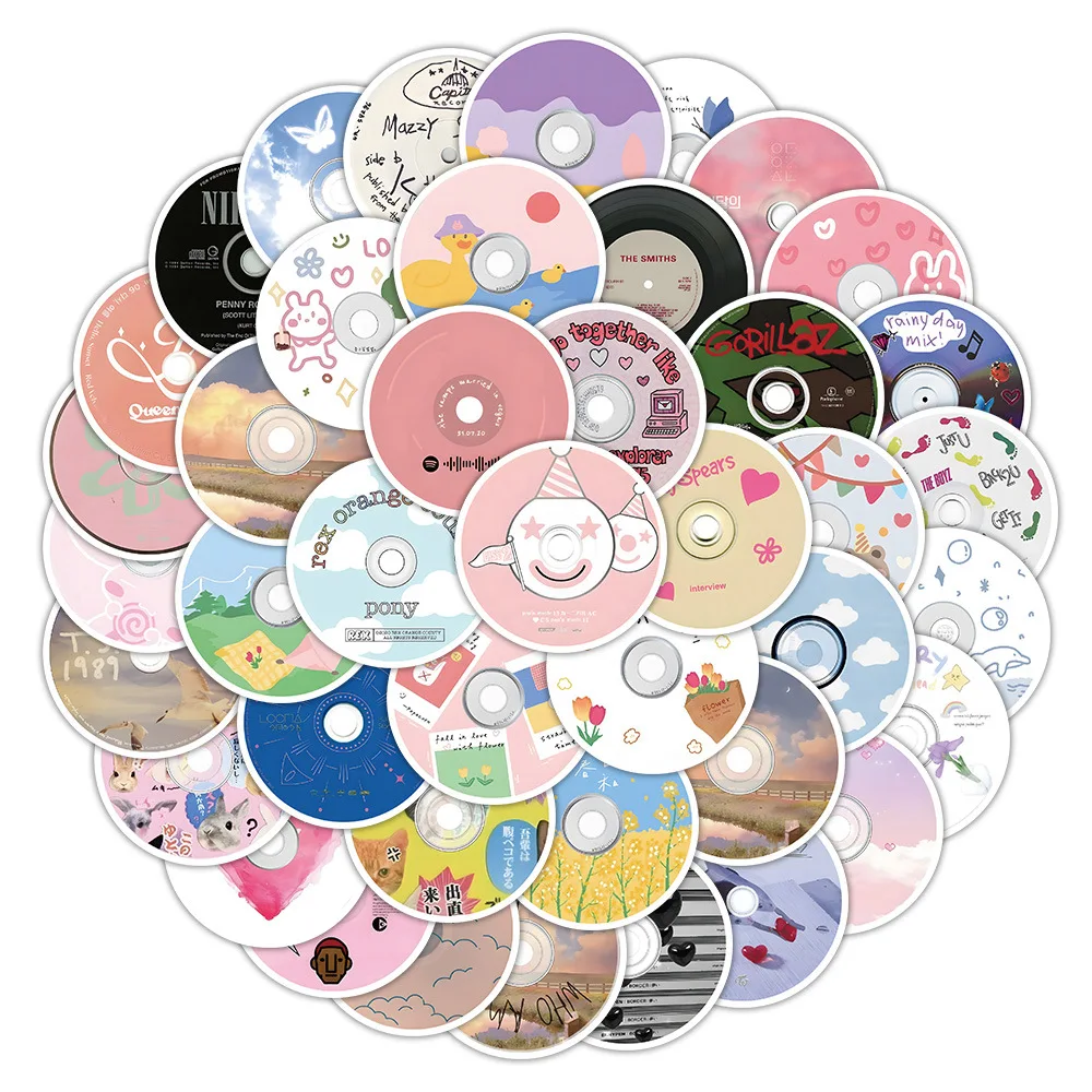 10/60PCS Music Disc Cartoon Stickers CD Style Graffiti Decals Music Lovers Decoration DIY Toy Laptop Guitar Car Bike Skateboard
10/60PCS Music Disc Cartoon Stickers CD Style Graffiti Decals Music Lovers Decoration DIY Toy Laptop Guitar Car Bike Skateboard
