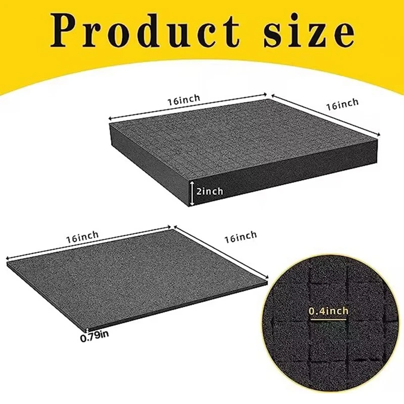 4 Pieces Foam Insert for Cases Tool Box Foam Grid Line Foam Cubes Shockproof Sponge Pad, 40X40X2cm/40X40X5cm
4 Pieces Foam Insert for Cases Tool Box Foam Grid Line Foam Cubes Shockproof Sponge Pad, 40X40X2cm/40X40X5cm