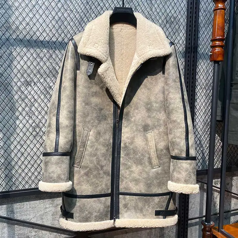 Mid-long Genuine Leather Jacket Men Clothes Cold-proof Warm Real Fur Coats Fashion Casual Natural Sheepskin Fur Man Coat Winter
Mid-long Genuine Leather Jacket Men Clothes Cold-proof Warm Real Fur Coats Fashion Casual Natural Sheepskin Fur Man Coat Winter
