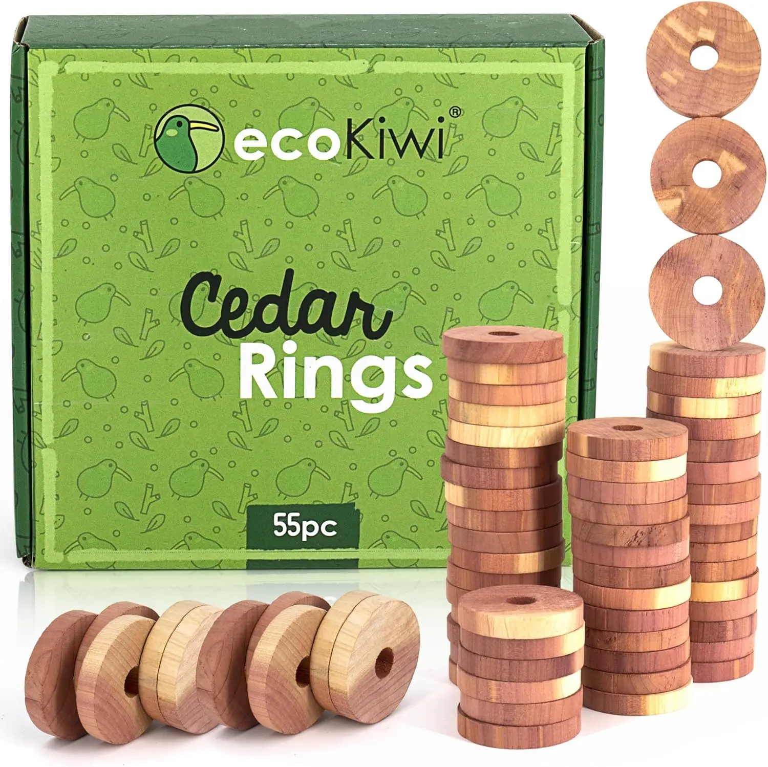 Natural Cedar Rings for Clothes Storage - 55 Pack, Aromatic Red Cedar Chips with Sandpaper, Freshener Deodorizer
Natural Cedar Rings for Clothes Storage - 55 Pack, Aromatic Red Cedar Chips with Sandpaper, Freshener Deodorizer