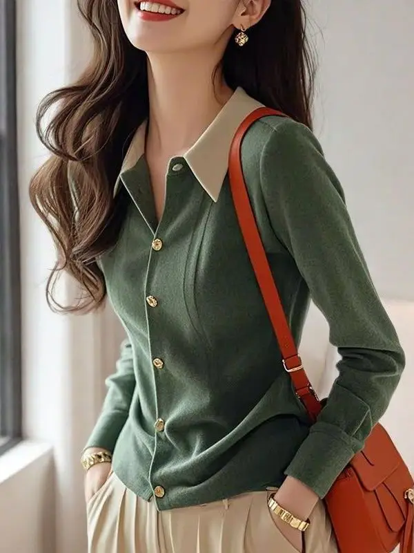 Knitted Camere Ne irt Women's Outlet Store Tailored Fit Casual Sle Long Sve Color Faion
Knitted Camere Ne irt Women's Outlet Store Tailored Fit Casual Sle Long Sve Color Faion