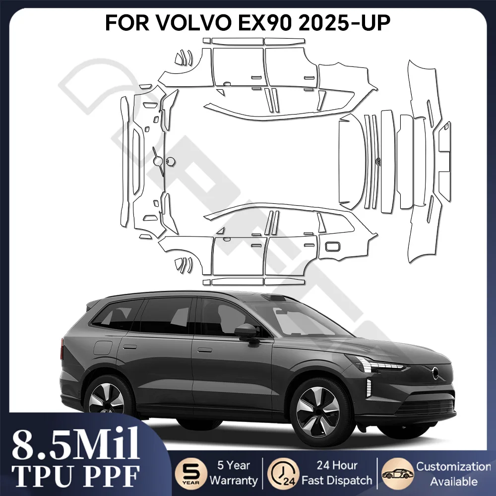 9MIL For Volvo EX90 2025 Paint Protection Film Clear Bra Car Body Pre-cut PPF Anti-scratch Resistant Repairable Invisible Cover
9MIL For Volvo EX90 2025 Paint Protection Film Clear Bra Car Body Pre-cut PPF Anti-scratch Resistant Repairable Invisible Cover