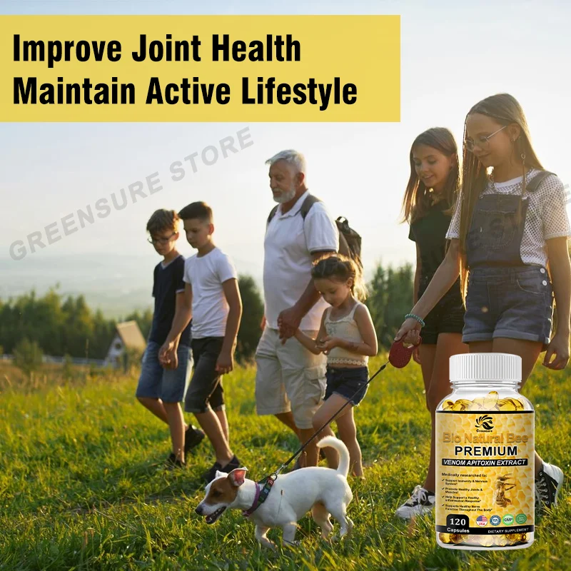 BEE Venom Capsule - 100% Natural Energy & Immune Support Supplement | Non-GMO, Gluten Free, 120 Easy-to-Swallow Veggie Capsules
BEE Venom Capsule - 100% Natural Energy & Immune Support Supplement | Non-GMO, Gluten Free, 120 Easy-to-Swallow Veggie Capsules