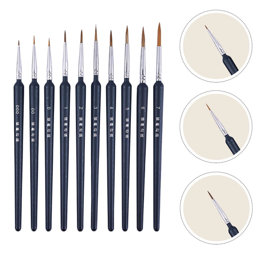 10pcs Set Fine Tip Watercolor School Painting Brush Liner Pen For Artist Oil Painting Drawing Nail Art Diy Tool
10pcs Set Fine Tip Watercolor School Painting Brush Liner Pen For Artist Oil Painting Drawing Nail Art Diy Tool