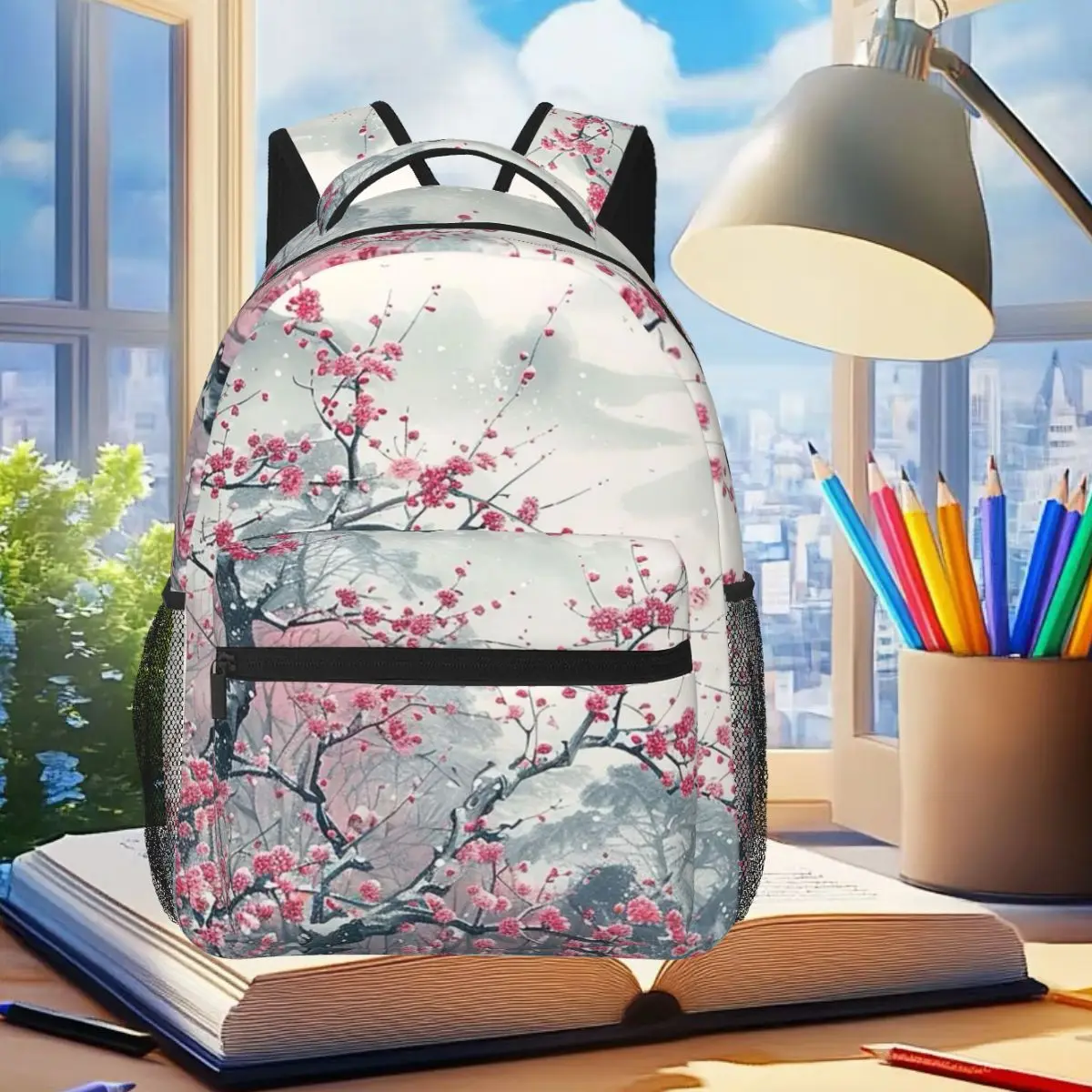 Mountain Ink Painting And Plum Blossom Backpack Student Boys Girls BookBag Kids School Bag Laptop Shoulder Bags for Men Women
Mountain Ink Painting And Plum Blossom Backpack Student Boys Girls BookBag Kids School Bag Laptop Shoulder Bags for Men Women