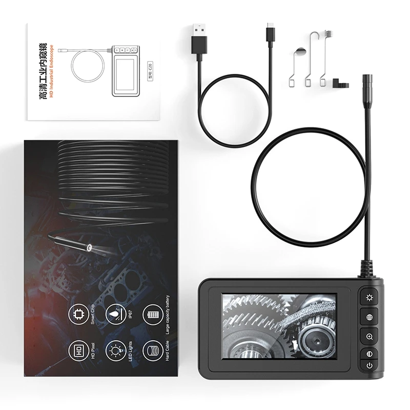 Industrial Endoscopes Borescope Camera HD Digital Snake Camera 4.3Inch LCD Screen 33FT Cable
Industrial Endoscopes Borescope Camera HD Digital Snake Camera 4.3Inch LCD Screen 33FT Cable