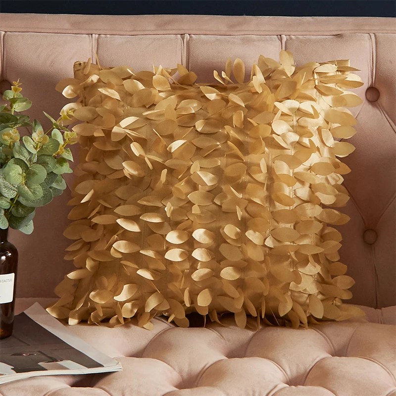 Champagne Cushion Cover 3D Creative Leaves 43x43cm for Sofa Living Room Decoration Fashion Pillow Cover Home Decor Funda Cojin
Champagne Cushion Cover 3D Creative Leaves 43x43cm for Sofa Living Room Decoration Fashion Pillow Cover Home Decor Funda Cojin