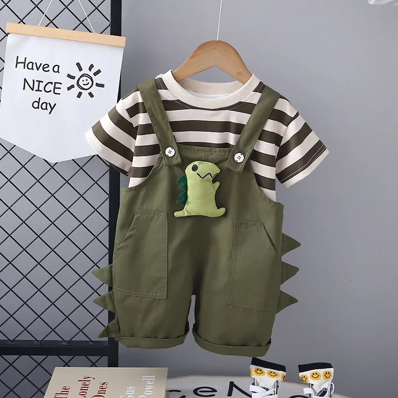 New Summer Baby Clothes Suit Children Boys Girls Striped T-Shirt Overalls 2Pcs/Sets Toddler Clothing Infant Costume Kids Outfits
New Summer Baby Clothes Suit Children Boys Girls Striped T-Shirt Overalls 2Pcs/Sets Toddler Clothing Infant Costume Kids Outfits