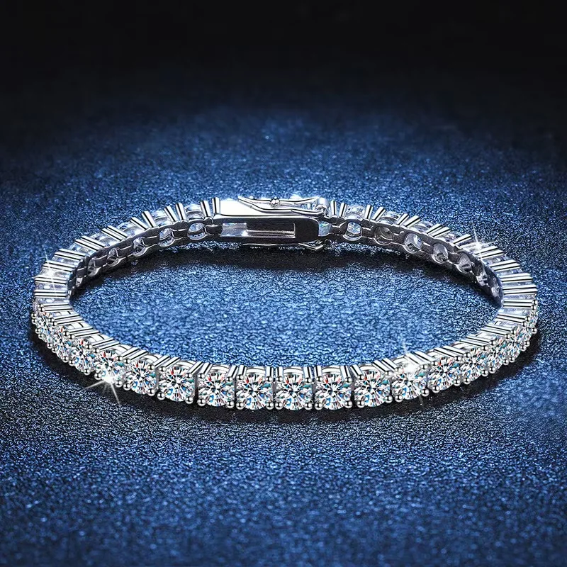 3mm 4mm Moissanite Tennis Bracelets 925 Sterling Silver Full Diamond with Gold Plated Gra Party Jewelry for Women Men
3mm 4mm Moissanite Tennis Bracelets 925 Sterling Silver Full Diamond with Gold Plated Gra Party Jewelry for Women Men