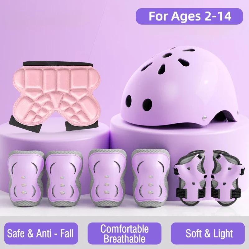 Kids Protective Gear Set Safety Helmet Knee Elbow Wrist Pads for Skateboard Roller Skates Cycling Outdoor Anti Fall Hip Pad 2-14
Kids Protective Gear Set Safety Helmet Knee Elbow Wrist Pads for Skateboard Roller Skates Cycling Outdoor Anti Fall Hip Pad 2-14
