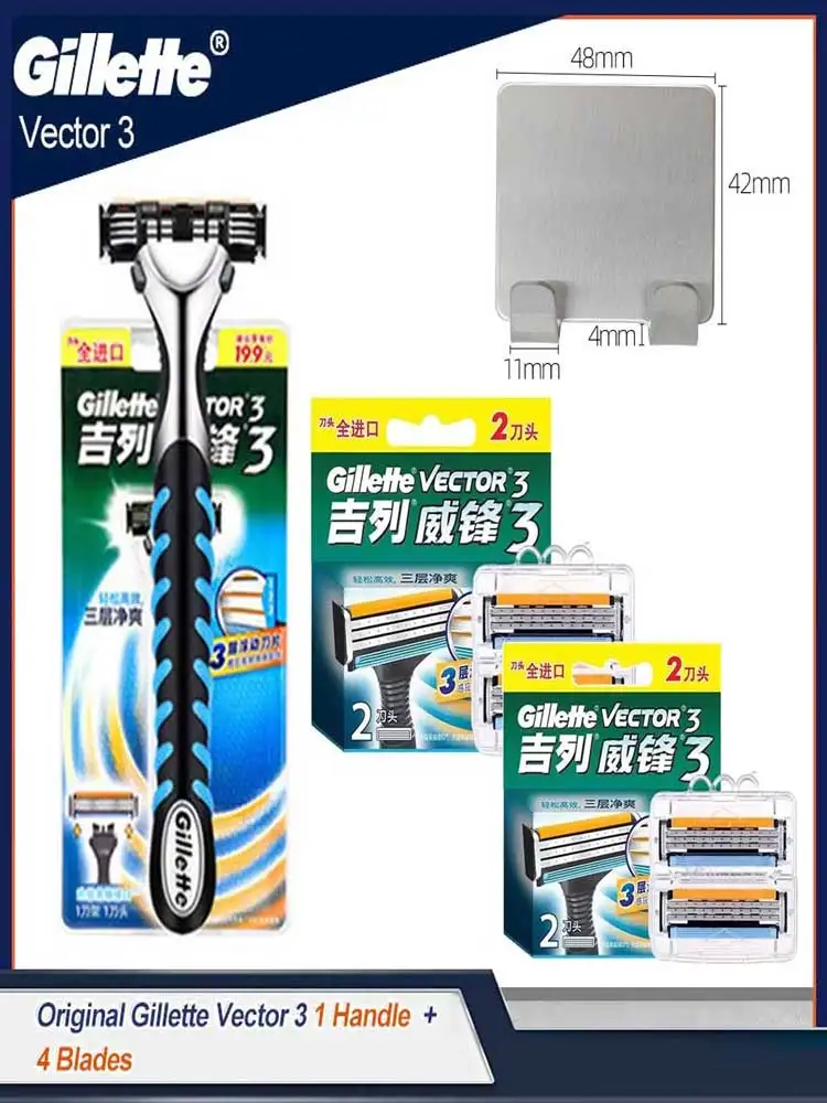 Gillette Vector 3 Razor Men's Safety Razors Beard Hair Removal Ultra Thin 3 Layer Sharp Shaver Replace Refills Shaving Blades
Gillette Vector 3 Razor Men's Safety Razors Beard Hair Removal Ultra Thin 3 Layer Sharp Shaver Replace Refills Shaving Blades