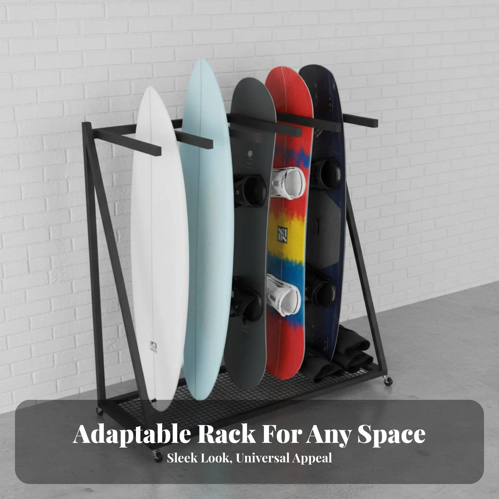 Surfboard & Paddle Board Storage Rack, Universal Floor Stand, Snowboard Organizer, Multi-Board Display
Surfboard & Paddle Board Storage Rack, Universal Floor Stand, Snowboard Organizer, Multi-Board Display