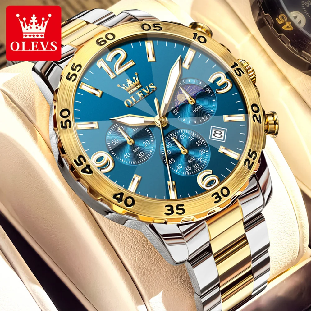 OLEVS Watch Man 3678 Business Original Rhombic Multifunctional Quartz Watch Waterproof Luminous Moon Phase Watches For Man Reloj
OLEVS Watch Man 3678 Business Original Rhombic Multifunctional Quartz Watch Waterproof Luminous Moon Phase Watches For Man Reloj