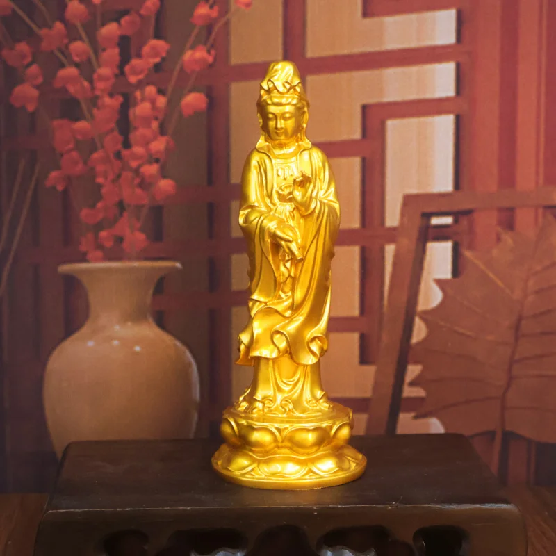 Solid Nanhai Buddha Guanyin Decoration Copper Home Peace Brass Standing Statue
Solid Nanhai Buddha Guanyin Decoration Copper Home Peace Brass Standing Statue