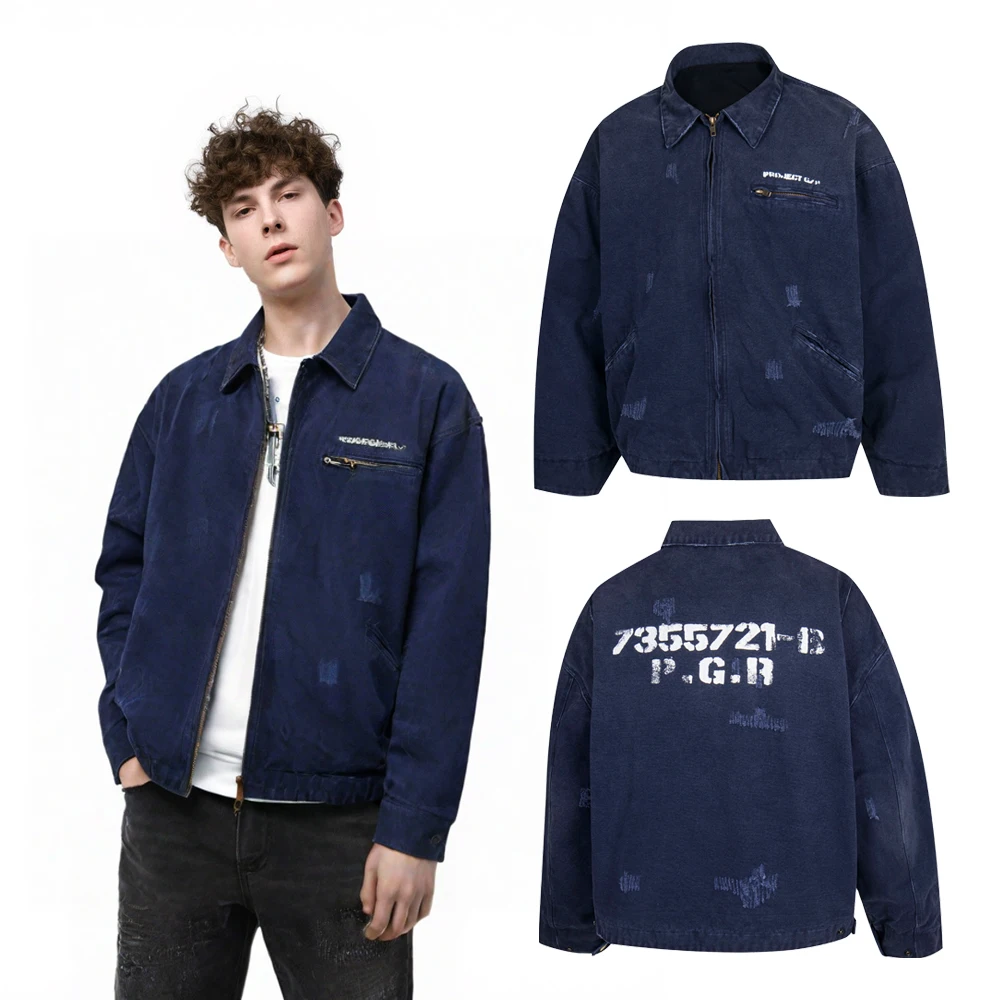 Зимняя винтажная мужская уличная одежда: куртки на молнии с эффектом потертости и рваными элементами в стиле хип-хоп, повседневные хлопковые бомберы
Зимняя винтажная мужская уличная одежда: куртки на молнии с эффектом потертости и рваными элементами в стиле хип-хоп, повседневные хлопковые бомберы