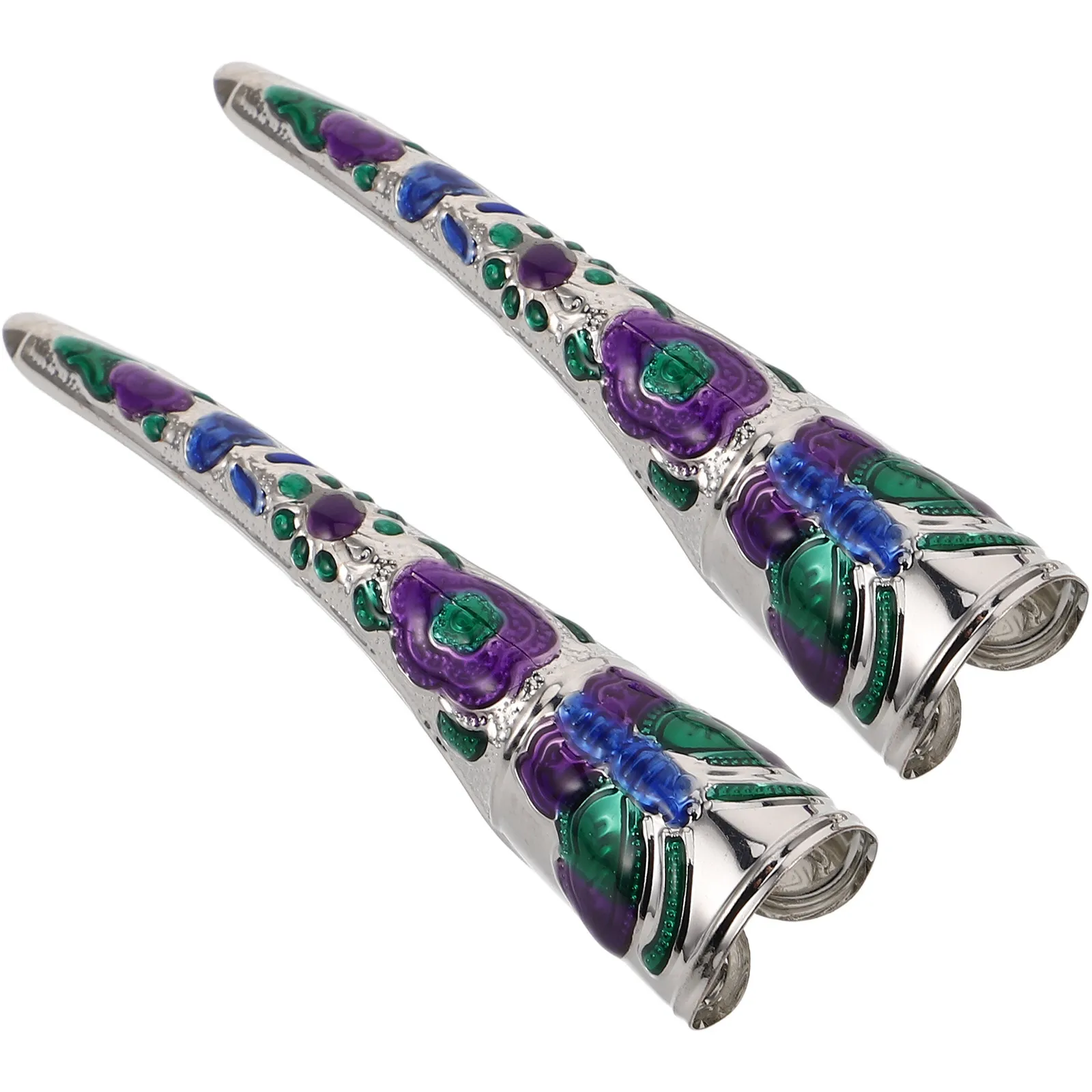 2 шт. винтажные накладные кольца-накладки на ногти в стиле династии Цин для Хэллоуина и танцевальных шоу, защита для кончиков пальцев
2 шт. винтажные накладные кольца-накладки на ногти в стиле династии Цин для Хэллоуина и танцевальных шоу, защита для кончиков пальцев