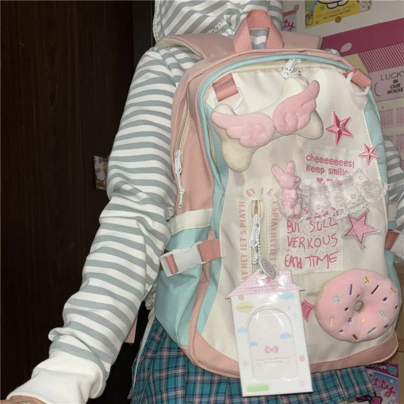 Original Pink Blue Backpack Suitable For High School, And College Students, With A Large Backpack Capacity That Can Hold Tablets
Original Pink Blue Backpack Suitable For High School, And College Students, With A Large Backpack Capacity That Can Hold Tablets