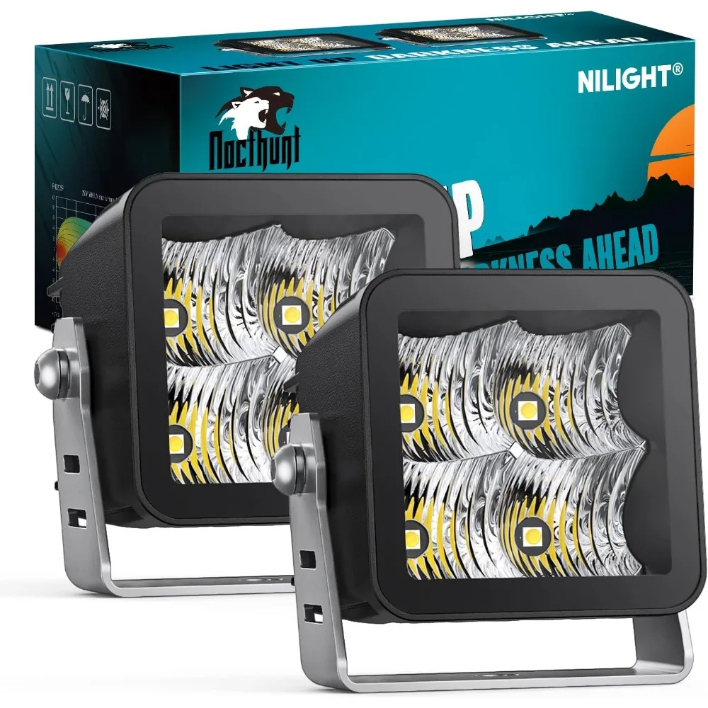2PCS 3 Inch 4LED Flood Beam Square Offroad Driving Side Rear Back Up Light Built in EMC for Tractor Truck Motorcycle Boat
2PCS 3 Inch 4LED Flood Beam Square Offroad Driving Side Rear Back Up Light Built in EMC for Tractor Truck Motorcycle Boat