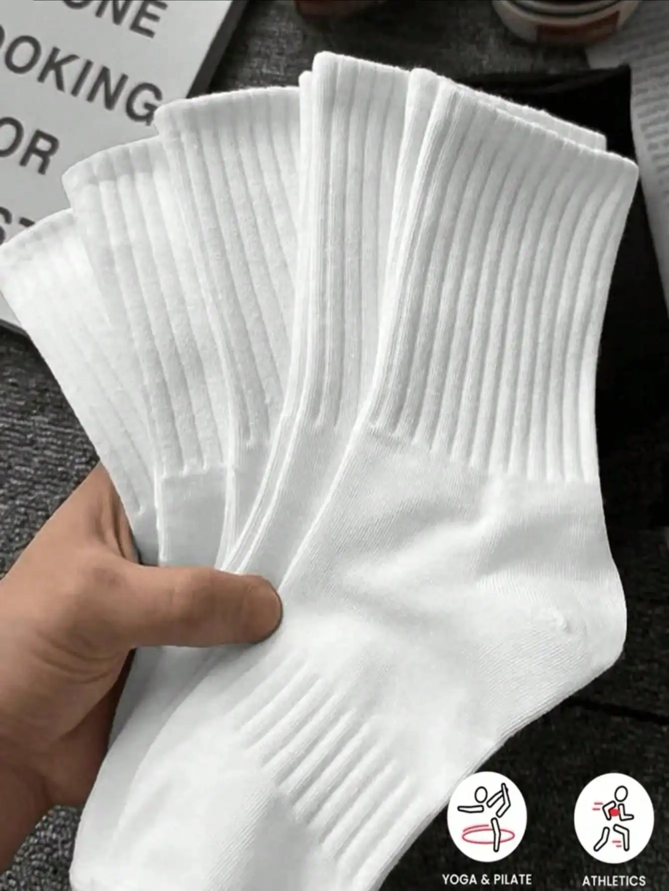 40pcs/30pcs/24pcs Unisex Comfortable Sports Socks, Suitable For Sports And Training, Ladies' Long Socks, Suitable For Casual And Business, Antibacterial, Soft, Black And White Colors, Odor-Resistant, Moisture-Wicking, Lightweight And Comfortable
40pcs/30pcs/24pcs Unisex Comfortable Sports Socks, Suitable For Sports And Training, Ladies' Long Socks, Suitable For Casual And Business, Antibacterial, Soft, Black And White Colors, Odor-Resistant, Moisture-Wicking, Lightweight And Comfortable