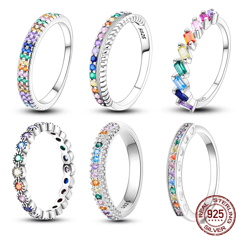 Noble 925 Sterling Silver Colorful Zirconium Series Gorgeous Rings For Women Pave CZ Fine Engagement Anniversary Fashion Jewelry
Noble 925 Sterling Silver Colorful Zirconium Series Gorgeous Rings For Women Pave CZ Fine Engagement Anniversary Fashion Jewelry