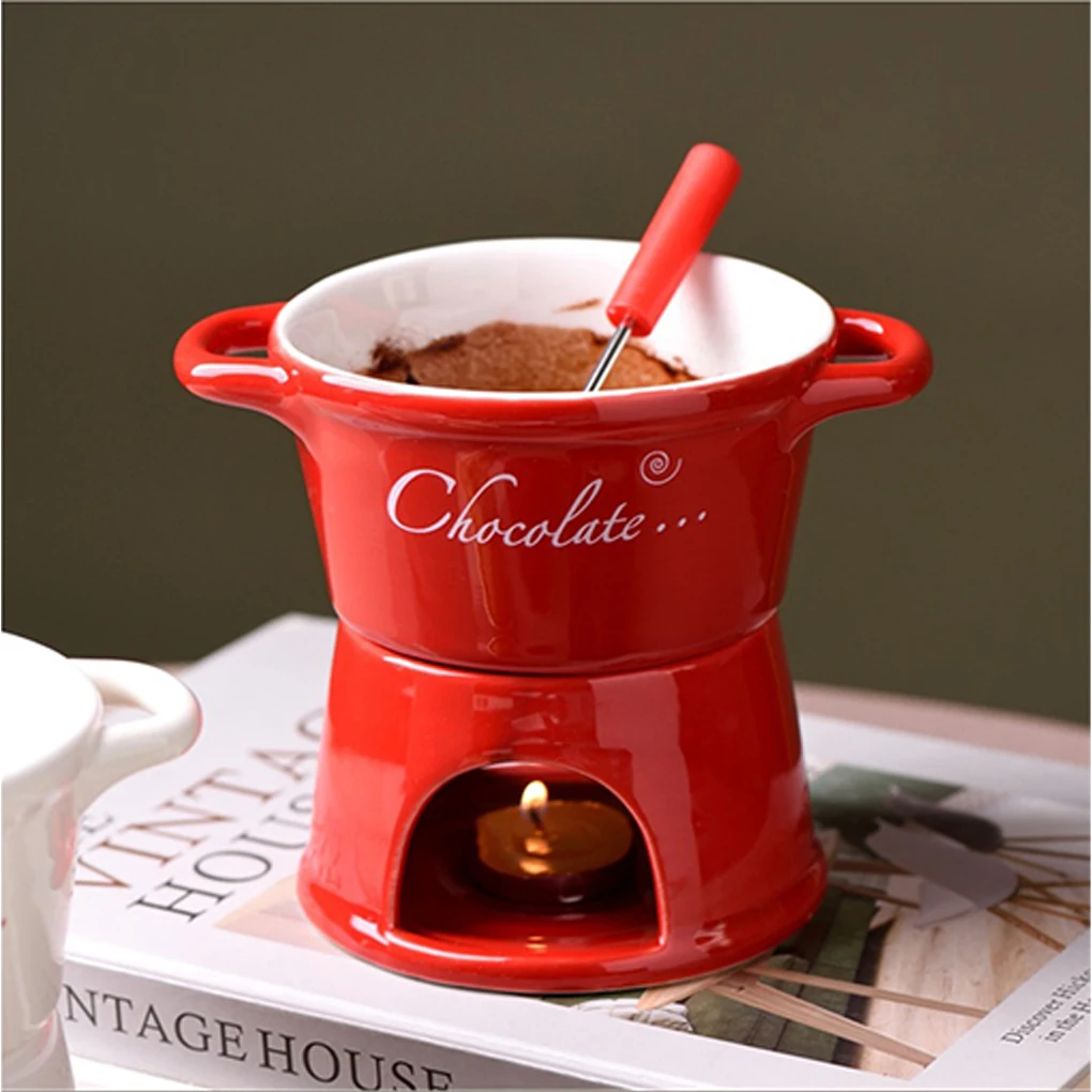 New 300ml Chocolate Fondue Mug with Fork Set Ceramic Butter Warmer Hot Chocolate Melting Cup for Candy Dessert Butter Heater
New 300ml Chocolate Fondue Mug with Fork Set Ceramic Butter Warmer Hot Chocolate Melting Cup for Candy Dessert Butter Heater