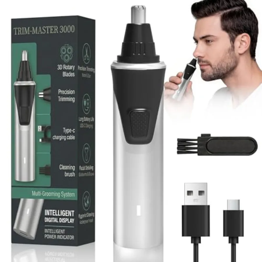 Electric Nose Hair Trimmer for Men 2026 Professional 2 in 1 Painless Rechargeable Nose and Ear Hair Clipper IPX7 Waterproof Typ
Electric Nose Hair Trimmer for Men 2026 Professional 2 in 1 Painless Rechargeable Nose and Ear Hair Clipper IPX7 Waterproof Typ