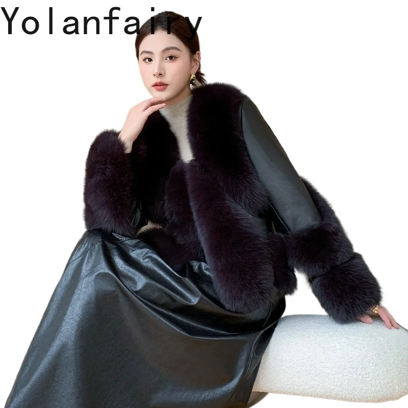 YOLANFAIRY Short Women Genuine Sheepskin Down Jacket 2026 Real Fox Fur Coat Luxury Young Style Winter Fur Coats and Jackets
YOLANFAIRY Short Women Genuine Sheepskin Down Jacket 2026 Real Fox Fur Coat Luxury Young Style Winter Fur Coats and Jackets