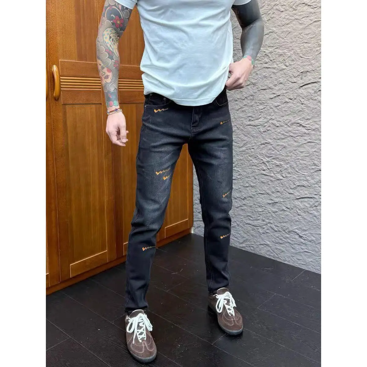 Fashionable Casual Slim Fit Men's Jeans Nine-Piece Spring Autumn Youth Small Foot Loose Wide Leg Pants Comfortable Cotton Pol...
Fashionable Casual Slim Fit Men's Jeans Nine-Piece Spring Autumn Youth Small Foot Loose Wide Leg Pants Comfortable Cotton Pol...