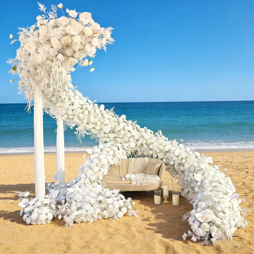 Wedding Spiral Artificial Flower Arrangement H2.65m W3.4m White Flowers for Event,Stage Backdrop & Wedding Decoration HY2987
Wedding Spiral Artificial Flower Arrangement H2.65m W3.4m White Flowers for Event,Stage Backdrop & Wedding Decoration HY2987
