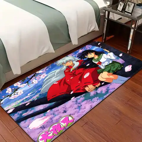 日本アニメ犬夜叉廊下カーペット洗える滑り止めリビングルームソファチェアエリアマットキッチン玄関マットエリアラグ