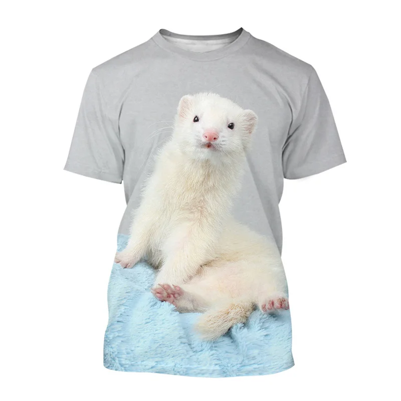 Summer 3D Printing Animal Cute Ferret T-shirt Men Women Casual Fashion Short Sleeve Oversized Round Neck Tees Children T Shirts
Summer 3D Printing Animal Cute Ferret T-shirt Men Women Casual Fashion Short Sleeve Oversized Round Neck Tees Children T Shirts