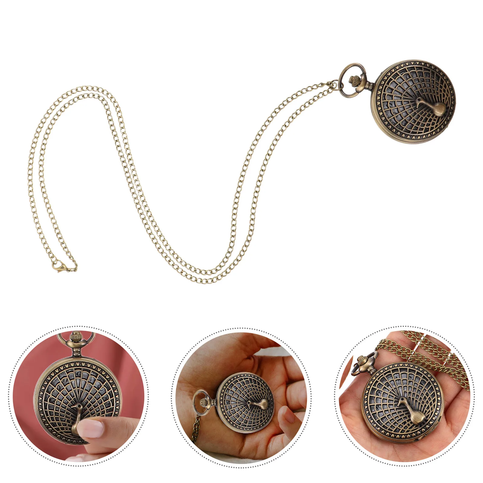 Hollow Pocket Watch Necklace Decor Watches for Women Gentleman Zinc Alloy Mechanical
Hollow Pocket Watch Necklace Decor Watches for Women Gentleman Zinc Alloy Mechanical