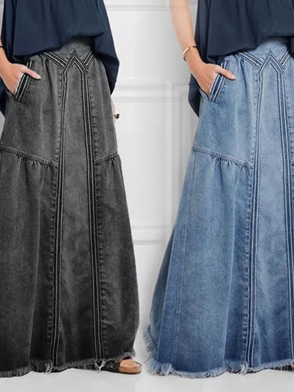 Повседневная джинсовая юбка с цветными вставками и высокой талией, женская уличная летняя модная юбка в стиле пэчворк
Повседневная джинсовая юбка с цветными вставками и высокой талией, женская уличная летняя модная юбка в стиле пэчворк