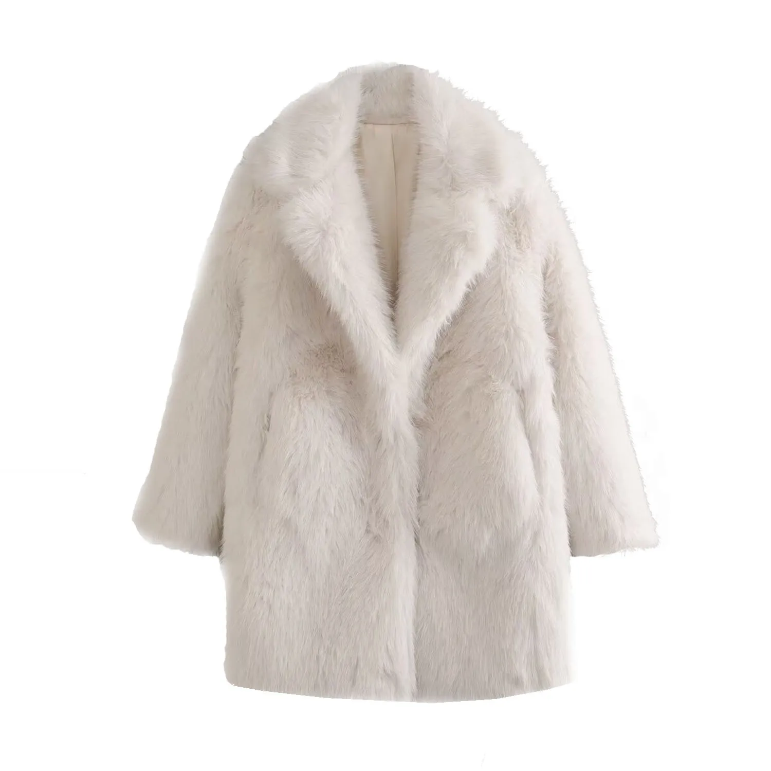 Female Street Fashion Fur Coats Winter Causal Warm Fur Windbreaker Jacket Long Sleeves Lapel Solid Color With Pockets Overcoat
Female Street Fashion Fur Coats Winter Causal Warm Fur Windbreaker Jacket Long Sleeves Lapel Solid Color With Pockets Overcoat