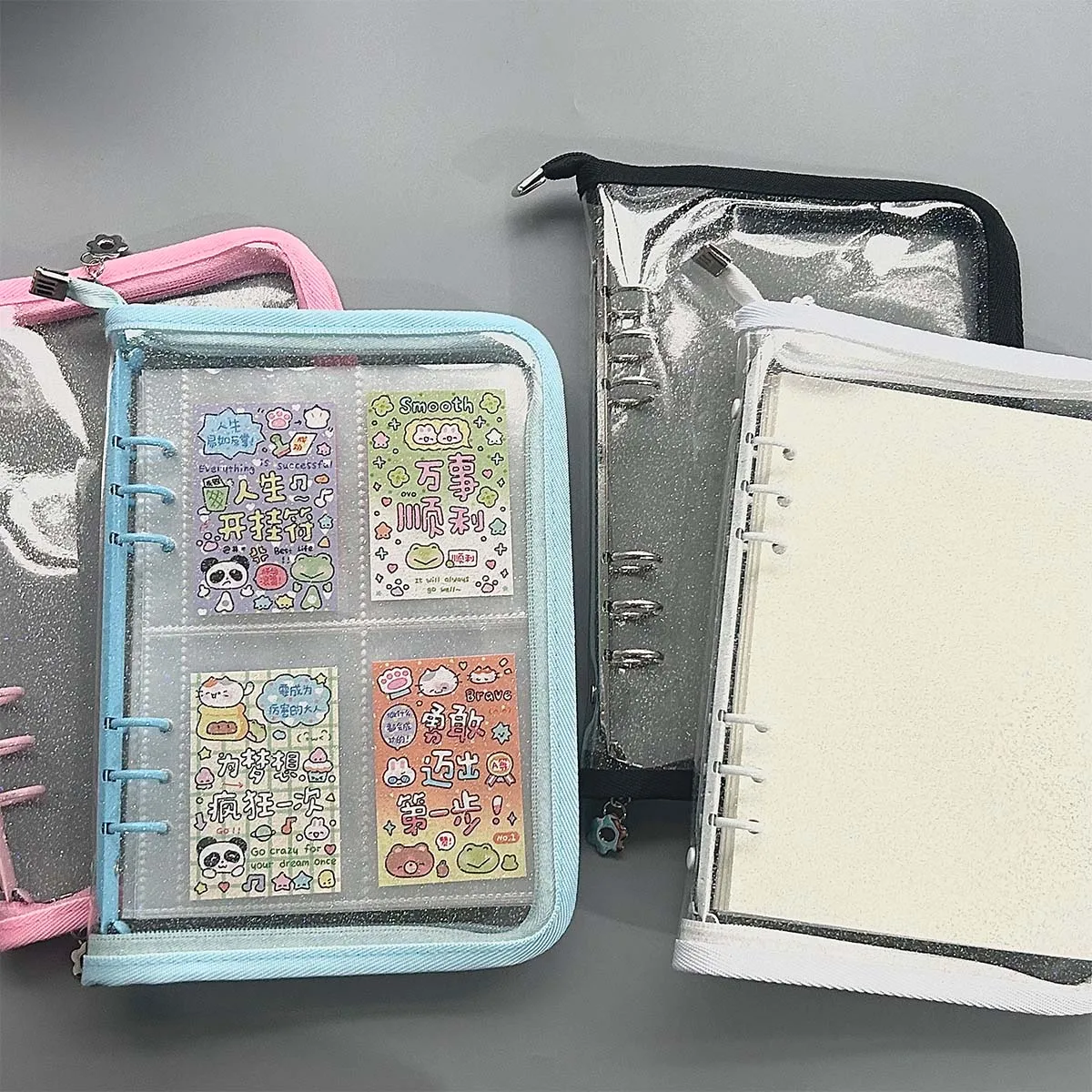 A5 Transparent Binder Shell Waterproof PVC Binder Cover With Zipper For Refillable Notebook Shell Sparkling Planner Cover
A5 Transparent Binder Shell Waterproof PVC Binder Cover With Zipper For Refillable Notebook Shell Sparkling Planner Cover