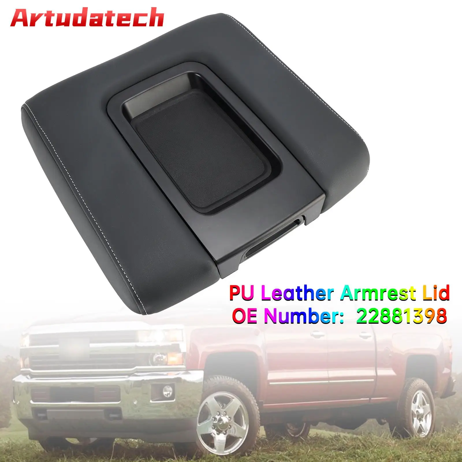 Artudatech PU Leather Armrest Lid 22881398 For Chevy Silverado 1500 2500 3500 2015-2019 
Artudatech PU Leather Armrest Lid 22881398 For Chevy Silverado 1500 2500 3500 2015-2019