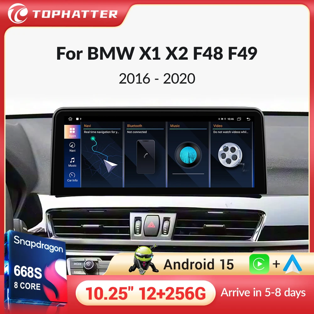 Android 15 CarPlay Screen For BMW X2 X1 F48 2016-2022 Car Radio Multimedia Player Stereo Monitor Automotive GPS 4G SIM WiFi
Android 15 CarPlay Screen For BMW X2 X1 F48 2016-2022 Car Radio Multimedia Player Stereo Monitor Automotive GPS 4G SIM WiFi