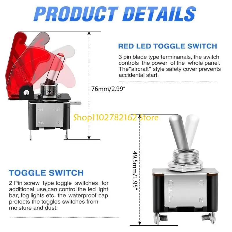 547B 12V 40A Auto Ignition Light Toggle Switch Panel Engine Button Waterproof for Car
547B 12V 40A Auto Ignition Light Toggle Switch Panel Engine Button Waterproof for Car