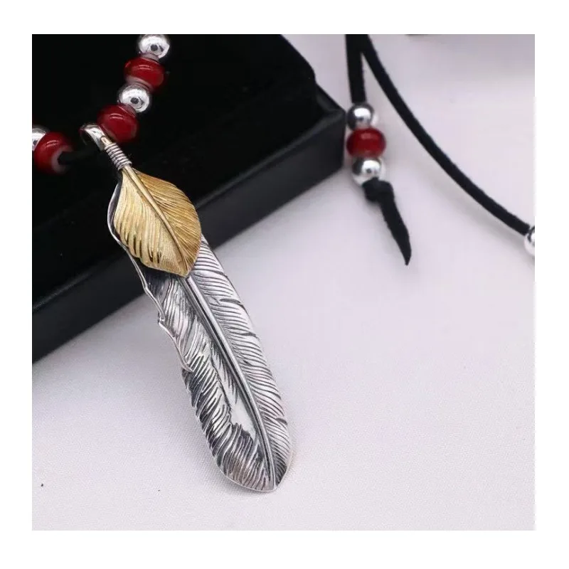 Goro Takahashi Trendy Retro Gold Leaf Feather Pendant Personalized Fashion Men's and Women's Adjustable Leather Rope Necklace
Goro Takahashi Trendy Retro Gold Leaf Feather Pendant Personalized Fashion Men's and Women's Adjustable Leather Rope Necklace