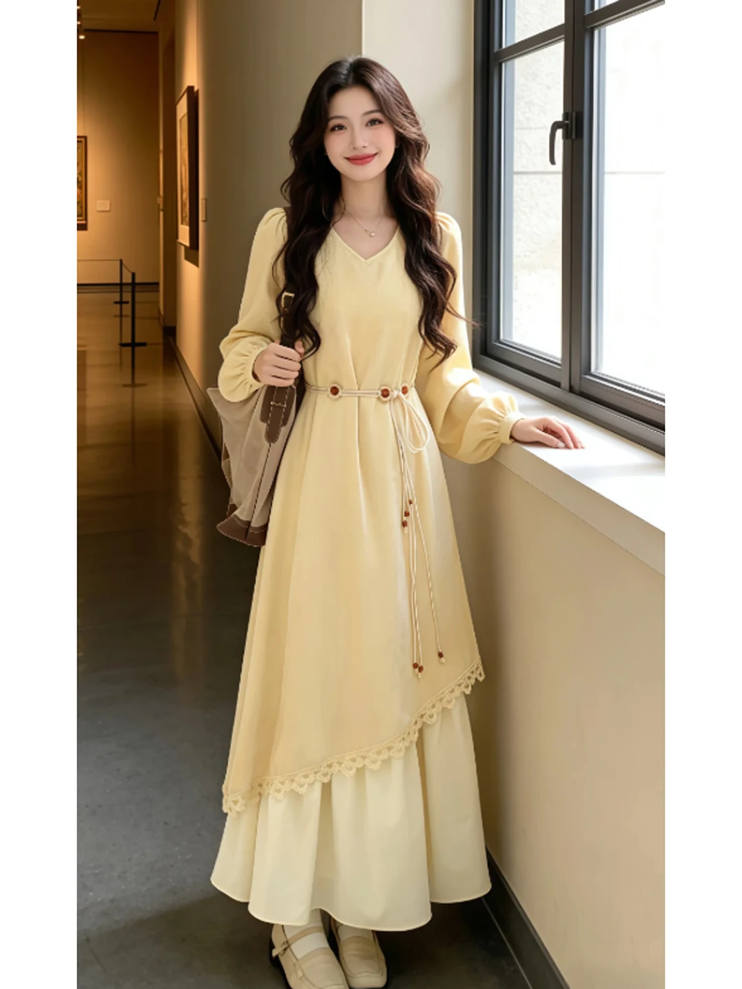 Korean Style Slim Fit V-Neck Waist Cinched Dress Pure Innocent Good Girl Clothing Spring 2024 Fashion Casual City Walk
Korean Style Slim Fit V-Neck Waist Cinched Dress Pure Innocent Good Girl Clothing Spring 2024 Fashion Casual City Walk