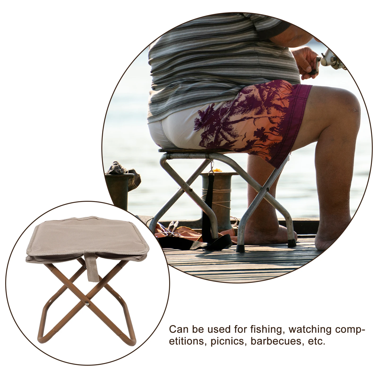 Foldable Fishing Chair Folding Chairs Backpacking Round Backrest Oxford Cloth Travel
Foldable Fishing Chair Folding Chairs Backpacking Round Backrest Oxford Cloth Travel