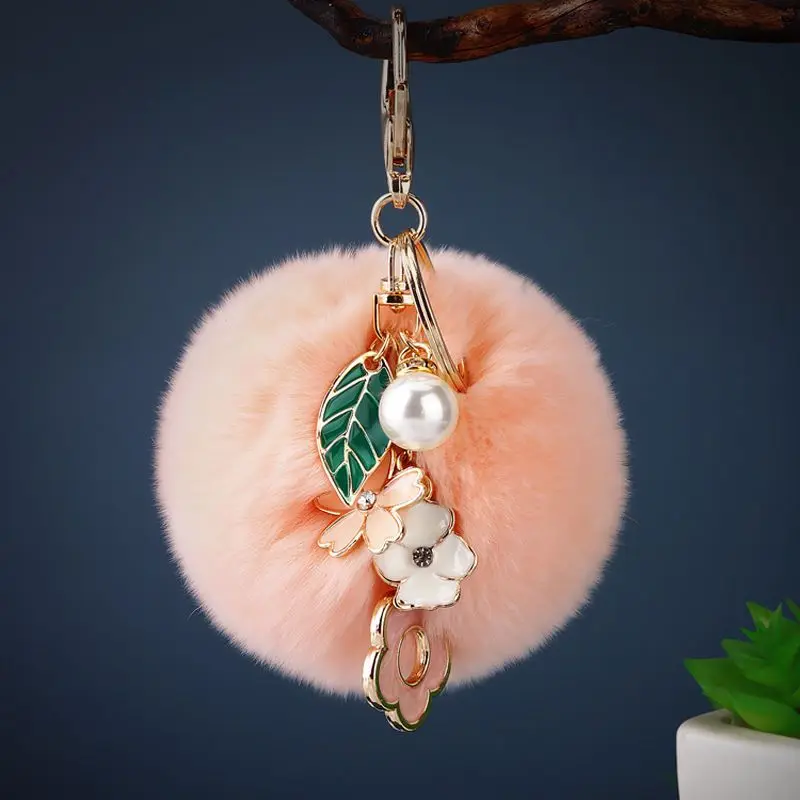 Exquisite Cute Plush Ball Car Keychain Shiny Rhinestone Leaf Flower Key Chain Sweet Fashion Bag Pendant For Women
Exquisite Cute Plush Ball Car Keychain Shiny Rhinestone Leaf Flower Key Chain Sweet Fashion Bag Pendant For Women