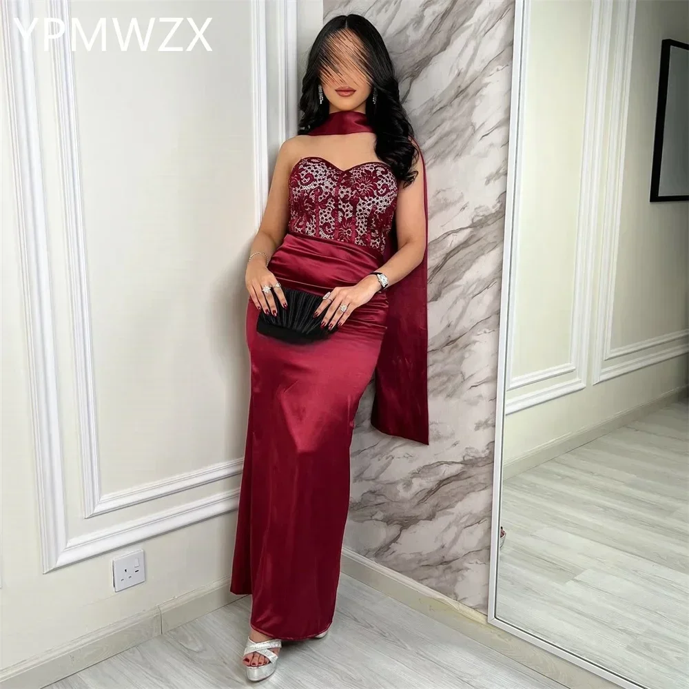 Customized Evening Dress Women Prom Gown Formal Party YPMWZX Strapless Column Ankle Length Skirts Vertically Ribbon Bespoke Occa
Customized Evening Dress Women Prom Gown Formal Party YPMWZX Strapless Column Ankle Length Skirts Vertically Ribbon Bespoke Occa