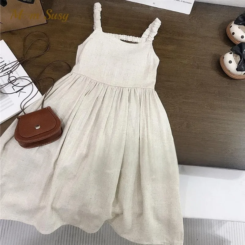 Fashion Baby Girl Princess Cotton Linen Dress Infant Toddler Child Solid Strap Vestido Summer Casual Outfit Baby Clothes 18M-10Y
Fashion Baby Girl Princess Cotton Linen Dress Infant Toddler Child Solid Strap Vestido Summer Casual Outfit Baby Clothes 18M-10Y
