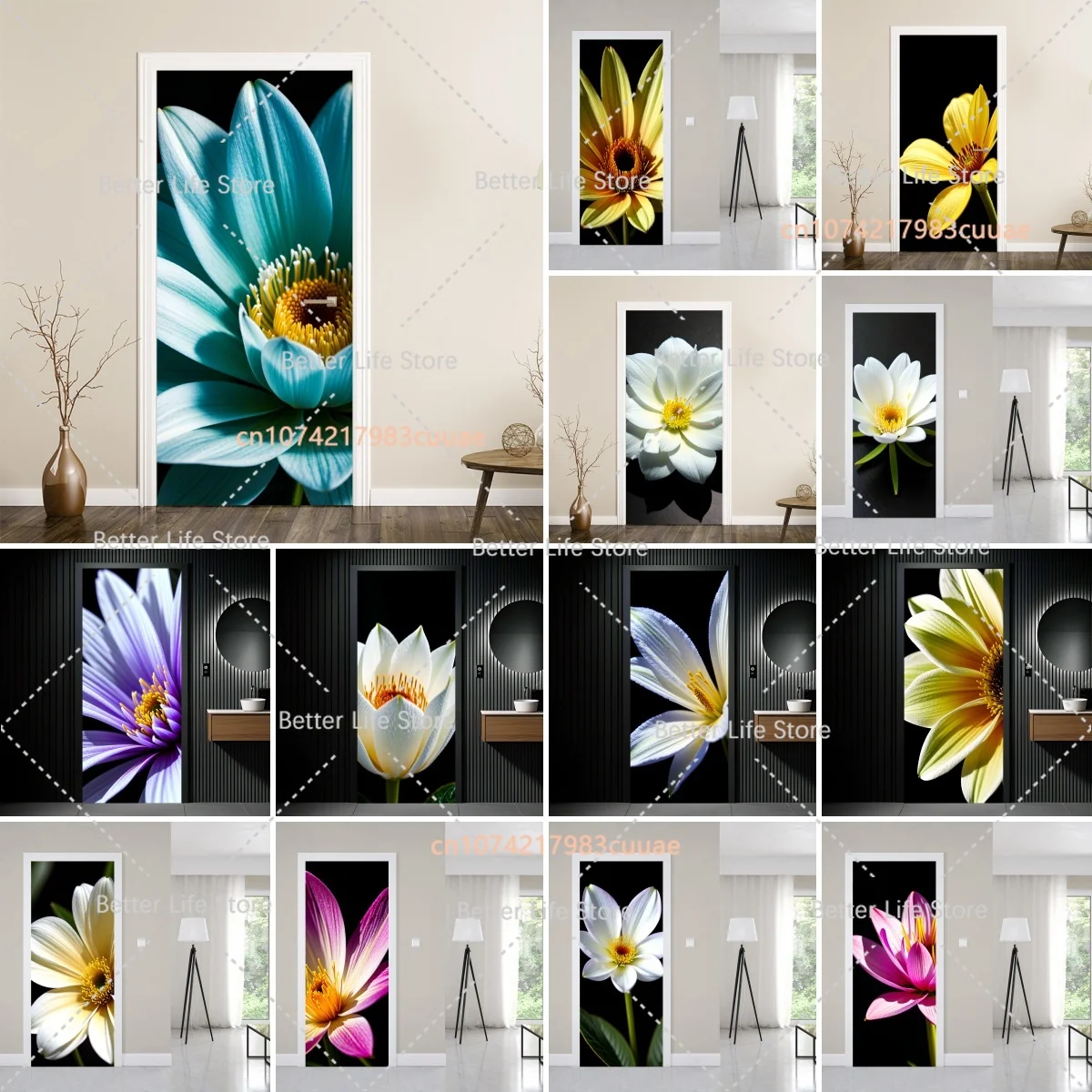 Floral Set Decal Bedroom Glass Door Decoration Mural Juke Poster Painting PVC Self-adhesive Waterproof Anti-fouling Wallpaper
Floral Set Decal Bedroom Glass Door Decoration Mural Juke Poster Painting PVC Self-adhesive Waterproof Anti-fouling Wallpaper