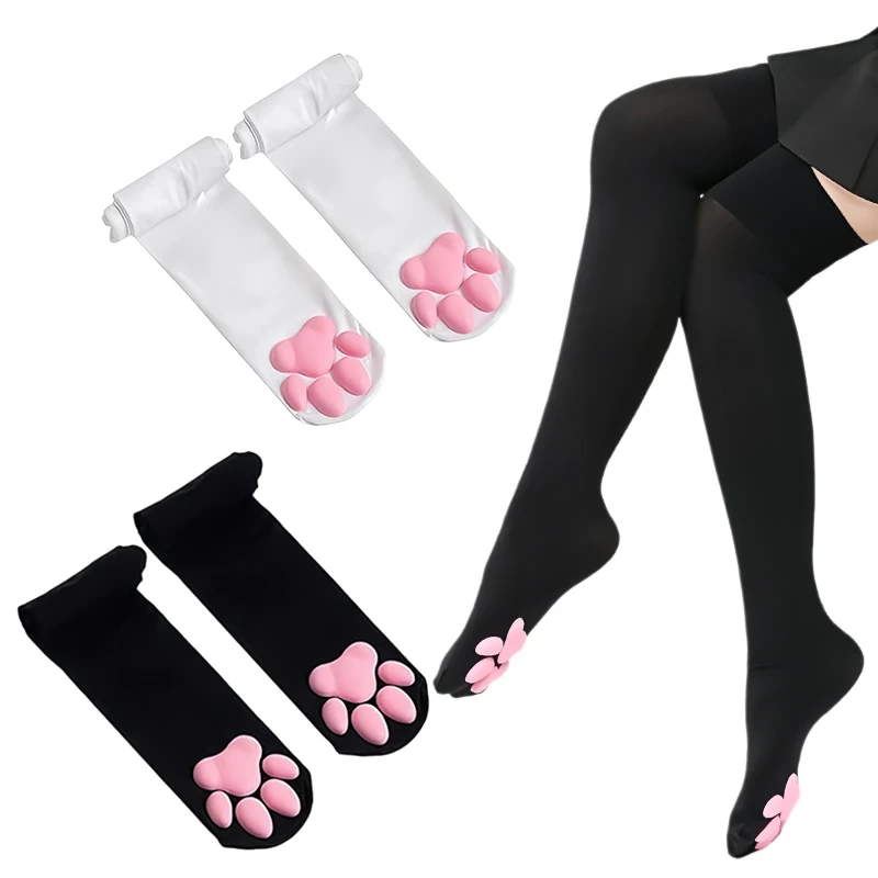 Women's 3D Cat Paw Socks Lolita Cute Soft 3D Toe Beans Thigh High Socks Women Cosplay Kawaii Stockings
Women's 3D Cat Paw Socks Lolita Cute Soft 3D Toe Beans Thigh High Socks Women Cosplay Kawaii Stockings
