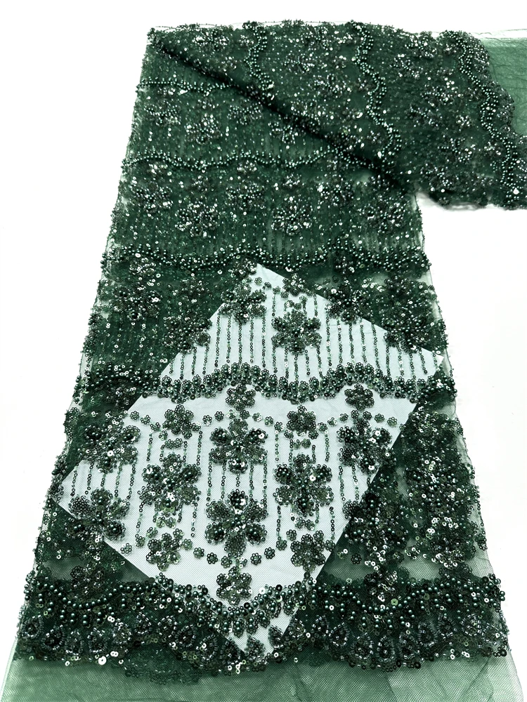 French Beaded Mesh Lace Fabric 2025 Luxurious Nigerian Tulle Groom African Sequins Lace For Women Evening Dress Sewing
French Beaded Mesh Lace Fabric 2025 Luxurious Nigerian Tulle Groom African Sequins Lace For Women Evening Dress Sewing