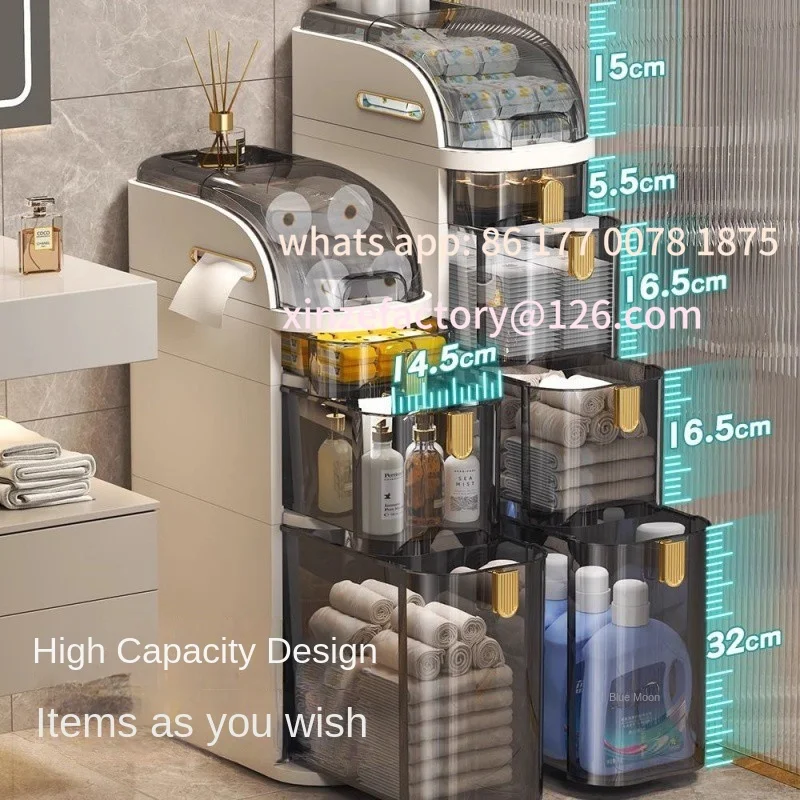 Customizable Bathroom Storage Cabinet Floor Standing Toilet Side Narrow Slit Storage Multi-layer Waterproof No Installation
Customizable Bathroom Storage Cabinet Floor Standing Toilet Side Narrow Slit Storage Multi-layer Waterproof No Installation